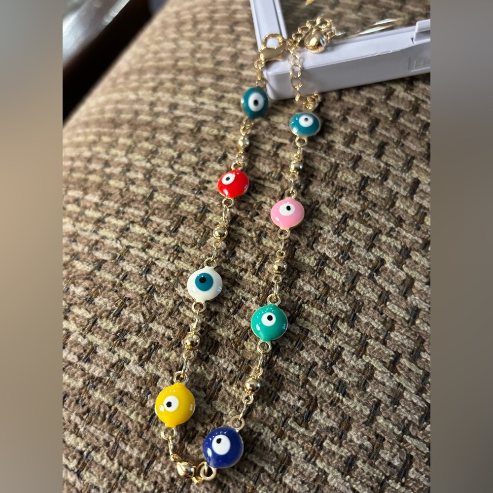 New Turkish Colorful Evil Eye Beaded Ankle Bracelet